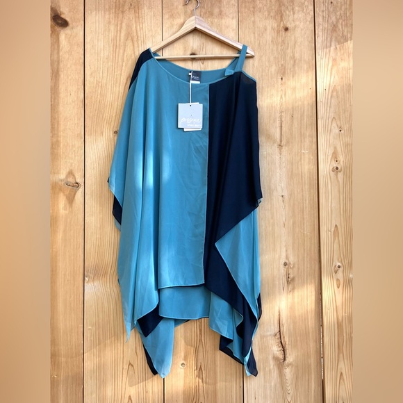 Persona by Marina Rinaldi NWT Casaca Asymmetrical Flowing Dress Sz Large - Picture 1 of 8